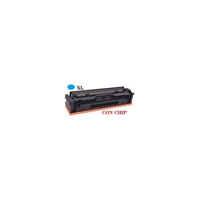 Toner W2211X Ciano Compatibile per HP Color Laserjet Pro-M255 Pro-MFP M282nw 207X CON CHIP Pagine 2.450