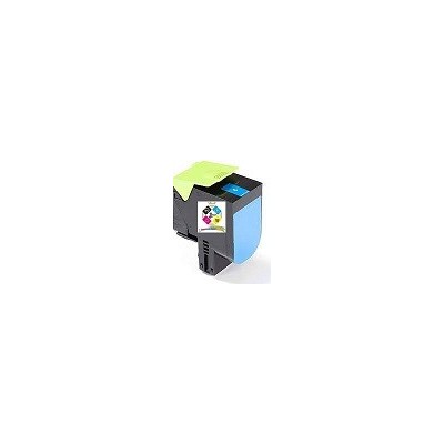 Toner Rigenerato per Lexmark CX 410 Lexmark CX 510 Rif. Lexmark 80C2HC0 Ciano Pagine 3000