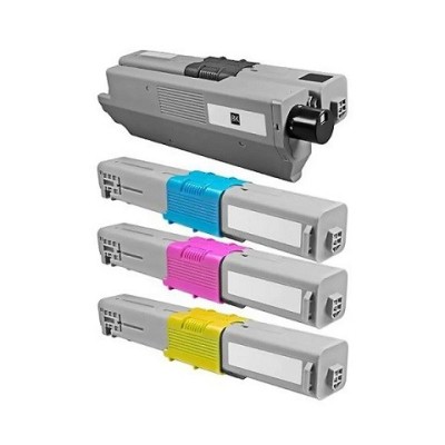 Oki Toner Rigenerato per Oki C310 C530 MC351 MC561 Nero Pagine 3.500 Colore Pagine 2.000