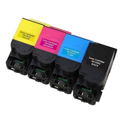 Toner 702H Compatibile per Lexmark CS310 CS410 CS510 Nero Pagine 4.000 Colore Pagine 3.000