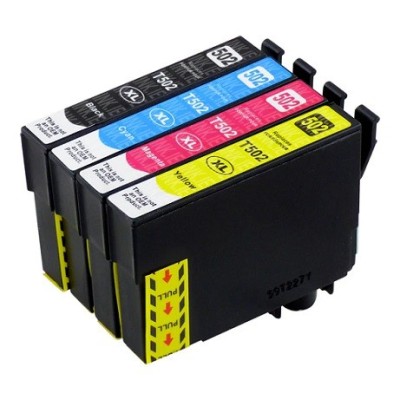 Epson Cartuccia T502XL Compatibile per Epson Expression Home XP-5100 Nero Pagine 550 Colore Pagine 470