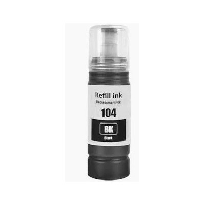 Epson Ecotank T104 Inchiostro Nero C13T00P140 Compatibile per Ecotank ET-2710 ET-2711 ET-4700 Nero Pigmentato ML70