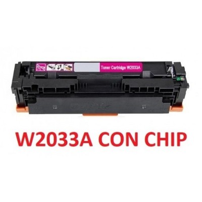 Toner W2033A Con Chip Compatibile per HP Color LaserJet Pro M454 M479 415A Magenta Pagine 2.100